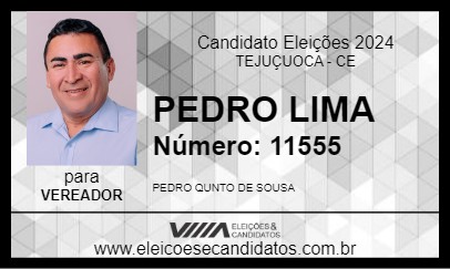 Candidato PEDRO LIMA 2024 - TEJUÇUOCA - Eleições