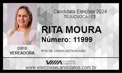 Candidato RITA MOURA 2024 - TEJUÇUOCA - Eleições