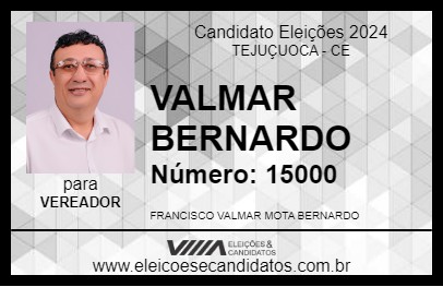 Candidato VALMAR BERNARDO 2024 - TEJUÇUOCA - Eleições