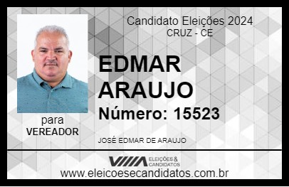 Candidato EDMAR ARAUJO 2024 - CRUZ - Eleições