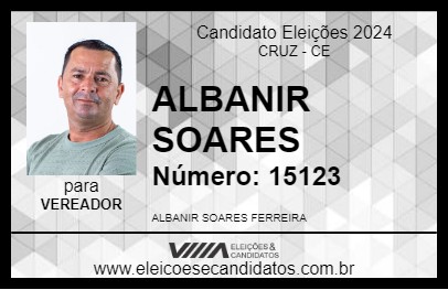 Candidato ALBANIR SOARES 2024 - CRUZ - Eleições