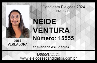 Candidato NEIDE VENTURA 2024 - CRUZ - Eleições