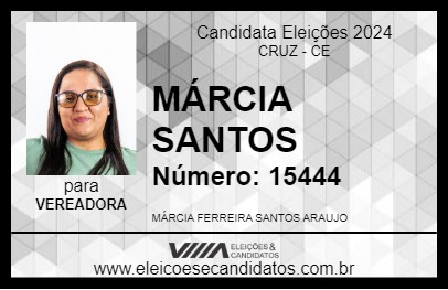 Candidato MÁRCIA SANTOS 2024 - CRUZ - Eleições