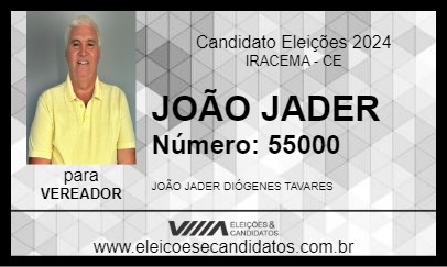 Candidato JOÃO JADER 2024 - IRACEMA - Eleições