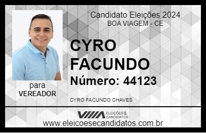 Candidato CYRO FACUNDO 2024 - BOA VIAGEM - Eleições