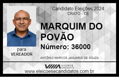 Candidato MARQUIM DO POVÃO 2024 - CRATO - Eleições