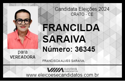 Candidato FRANCILDA SARAIVA 2024 - CRATO - Eleições