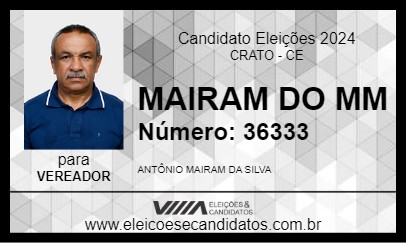 Candidato MAIRAM DO MM 2024 - CRATO - Eleições