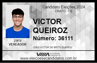 Candidato VICTOR QUEIROZ 2024 - CRATO - Eleições