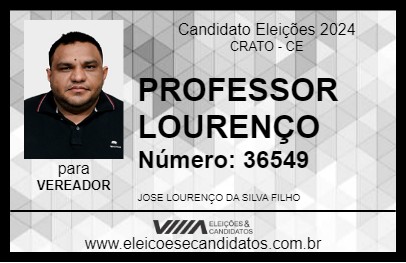 Candidato PROFESSOR LOURENÇO 2024 - CRATO - Eleições