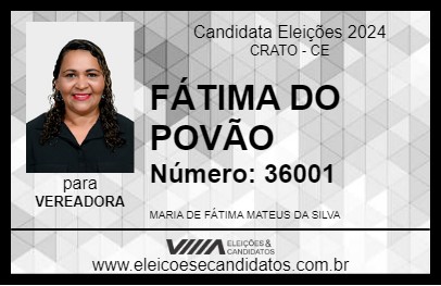 Candidato FÁTIMA DO POVÃO 2024 - CRATO - Eleições