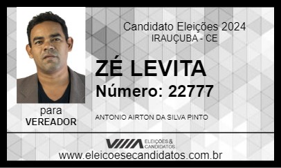 Candidato ZÉ LEVITA 2024 - IRAUÇUBA - Eleições