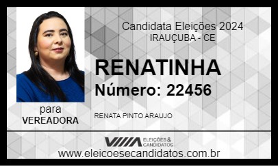 Candidato RENATINHA 2024 - IRAUÇUBA - Eleições