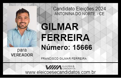 Candidato GILMAR FERREIRA 2024 - ANTONINA DO NORTE - Eleições