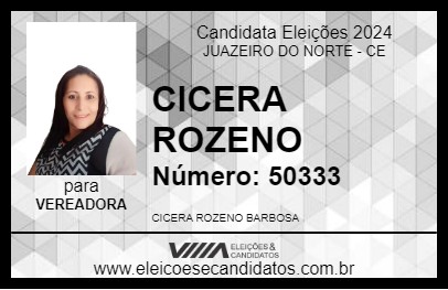 Candidato CICERA ROZENO 2024 - JUAZEIRO DO NORTE - Eleições