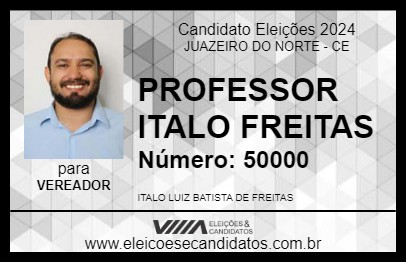 Candidato PROFESSOR ITALO FREITAS 2024 - JUAZEIRO DO NORTE - Eleições