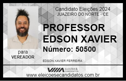 Candidato PROFESSOR EDSON XAVIER 2024 - JUAZEIRO DO NORTE - Eleições