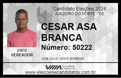 Candidato CESAR ASA BRANCA 2024 - JUAZEIRO DO NORTE - Eleições