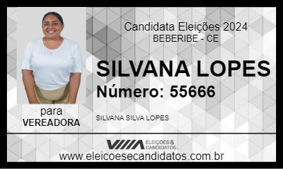 Candidato SILVANA LOPES 2024 - BEBERIBE - Eleições