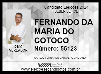 Candidato FERNANDO DA MARIA DO COTOCO 2024 - BEBERIBE - Eleições