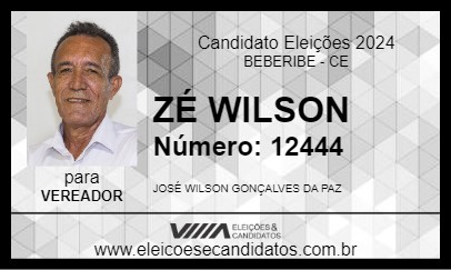 Candidato ZÉ WILSON 2024 - BEBERIBE - Eleições