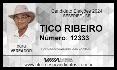 Candidato TICO RIBEIRO 2024 - BEBERIBE - Eleições