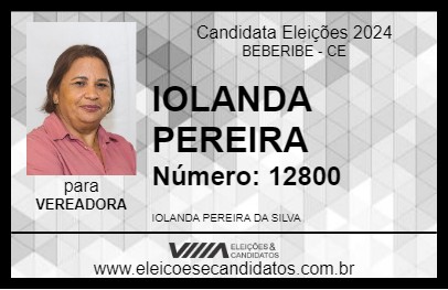 Candidato IOLANDA PEREIRA 2024 - BEBERIBE - Eleições