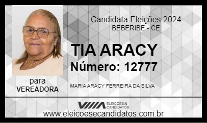 Candidato TIA ARACY 2024 - BEBERIBE - Eleições