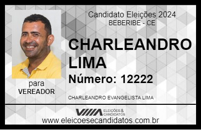 Candidato CHARLEANDRO LIMA 2024 - BEBERIBE - Eleições