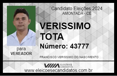 Candidato VERISSIMO TOTA 2024 - AMONTADA - Eleições