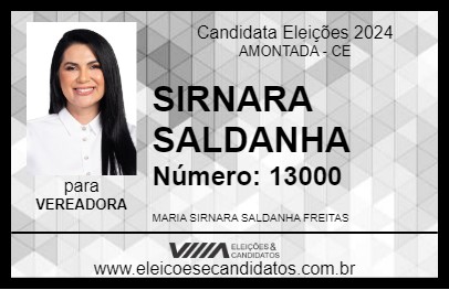 Candidato SIRNARA SALDANHA 2024 - AMONTADA - Eleições