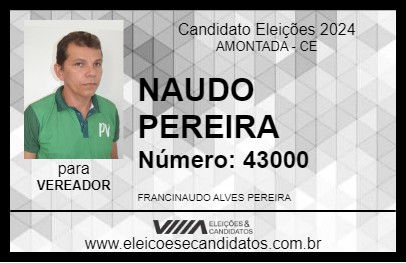 Candidato NAUDO PEREIRA 2024 - AMONTADA - Eleições