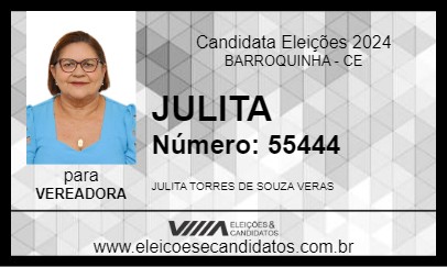 Candidato JULITA 2024 - BARROQUINHA - Eleições