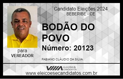 Candidato BODÃO DO POVO 2024 - BEBERIBE - Eleições