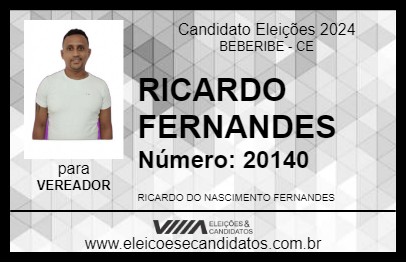 Candidato RICARDO FERNANDES 2024 - BEBERIBE - Eleições