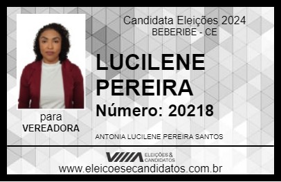 Candidato LUCILENE PEREIRA 2024 - BEBERIBE - Eleições