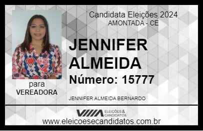 Candidato JENNIFER ALMEIDA 2024 - AMONTADA - Eleições