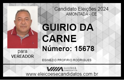 Candidato GUIRIO DA CARNE 2024 - AMONTADA - Eleições