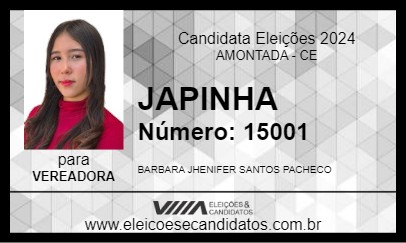 Candidato JAPINHA 2024 - AMONTADA - Eleições