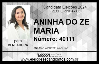 Candidato ANINHA DO ZE MARIA 2024 - FRECHEIRINHA - Eleições