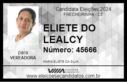 Candidato ELIETE DO LEALCY 2024 - FRECHEIRINHA - Eleições