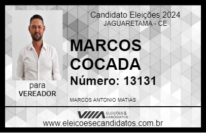 Candidato MARCOS COCADA 2024 - JAGUARETAMA - Eleições