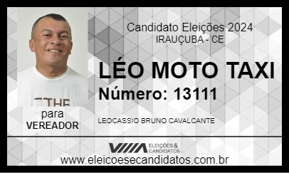 Candidato LÉO MOTO TAXI 2024 - IRAUÇUBA - Eleições