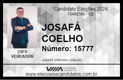 Candidato JOSAFÁ COELHO 2024 - ITAREMA - Eleições