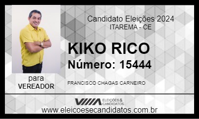 Candidato KIKO RICO 2024 - ITAREMA - Eleições