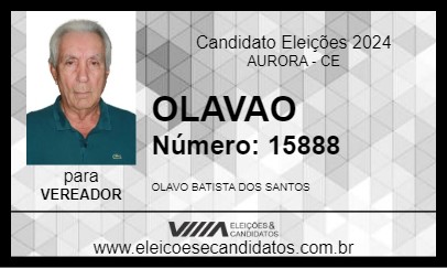 Candidato OLAVAO 2024 - AURORA - Eleições