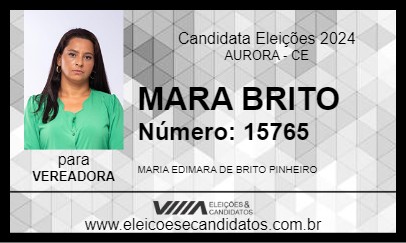 Candidato MARA BRITO 2024 - AURORA - Eleições