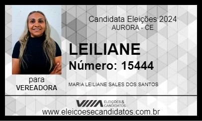 Candidato LEILIANE 2024 - AURORA - Eleições