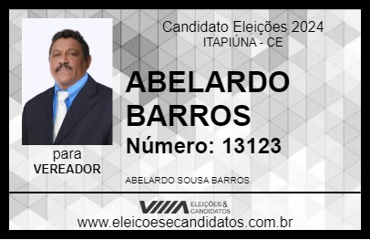 Candidato ABELARDO BARROS 2024 - ITAPIÚNA - Eleições