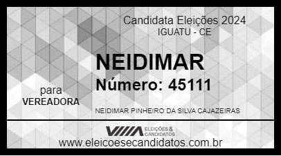 Candidato NEIDIMAR 2024 - IGUATU - Eleições